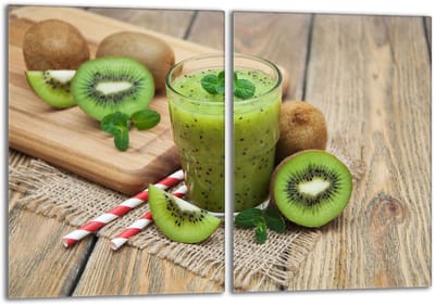 TMK ArtDeko Kiwi Serie - Glasbeschermplaat voor Fornuis - 2x40x52cm - Gehard Glas