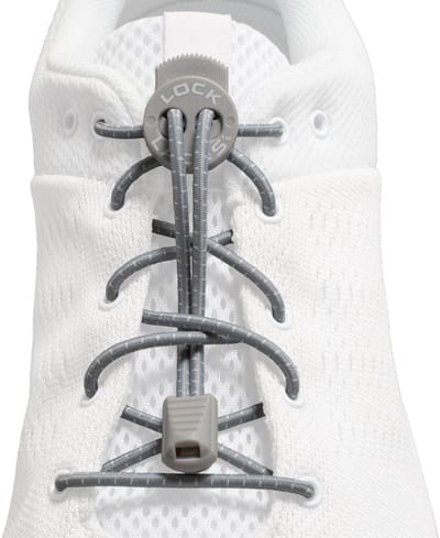 Lock Laces Grijs - Elastische schoenveters - Hardlopen