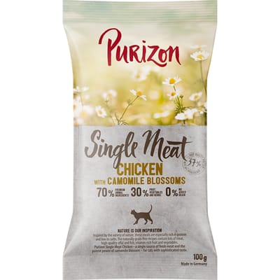 100 g Single Meat Kip met Kamillebloesem Purizon Katten Droogvoer