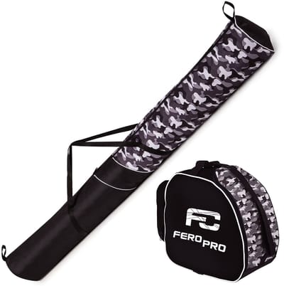 FEROCITY - Ski- en skischoenhoes - voor één paar ski's - Bescherming voor winteruitrusting - Camouflagekleur