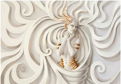 Fotobehang - Goddess In Gold.