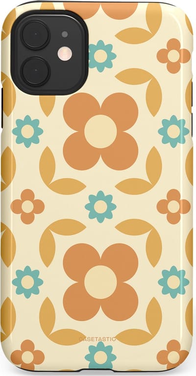 Casetastic hoesje geschikt voor Apple iPhone 11 - Dubbellaagse bescherming - Retro verlangen - Fashion Case - Crème Perzik Goud