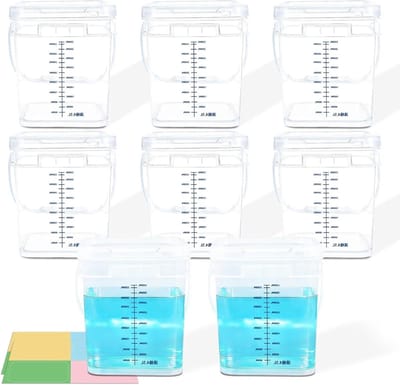 Plastic Emmer - Opbergemmer Container - Opslag en Organisatie - Met Deksel en Handvat - 1 Gallon - Wit