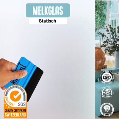 Homewell® Melkglas Raamfolie HR++(+) 45x300cm - Anti inkijk - Maximale Privacy & Isolatie - Zonwerend - Statisch Wit