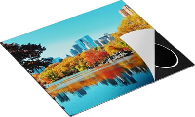 Chefcare Inductie Beschermer Central Park in New York tijdens de Herfst - 60x50 cm - Afdekplaat Inductie - Kookplaat Beschermer - Inductie Mat