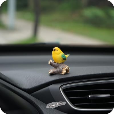 4 stuks tjilpende vogels mini auto decor micro ornament schattig dier raam monitor desktop decor auto console mini decoratie