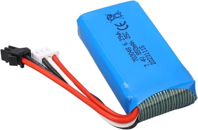 RC Vliegtuig Batterij - Lithium Batterij - RC Speelgoed - Veilig Opladen - 7.4V 850mAh - Zwart