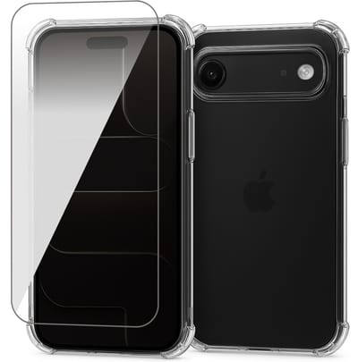 Hoesje geschikt voor iPhone 17 Air - Screenprotector Glas - Shockproof Transparant