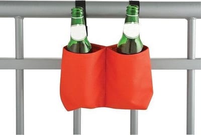 Balkon FlessenHouder ( 20 x 14 cm Rood ) ook handig voor aan uw tuinstoel !