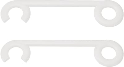 Dailygoods- Deurklink Bevestigingshaak 225x55mm - 2 Stuks - Kunststof - Wit - Voor Deurklinken - Gereedschapsvrij Gebruik - Deurgreep