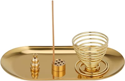 Set van wierookbranders voor wierookstokjes en spiraalvormige wierookconen - Perfect voor meditatie en yoga ruimtes