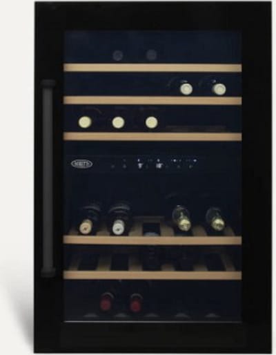 Boretti MLWC88ZW Wijnklimaatkast inbouw 88cm, 2 zones, 35 flessen, ZW