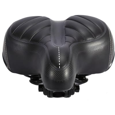 Selle de vélo de route et de montagne confortable et large avec rembourrage souple gray