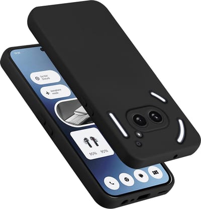 Cadorabo Hoesje geschikt voor Nothing Phone 2a in LIQUID ZWART - Beschermhoes gemaakt van flexibel TPU silicone Case Cover