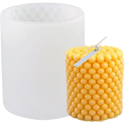 Bubble Kaarsvorm Siliconen Vorm Ronde Vorm Kaarsvormen 3D Bubble Siliconen Kaarsvorm Zuil white