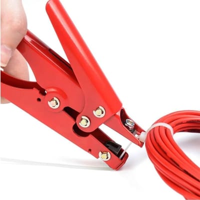 Kabelbinder Tool - Zip Tie Tang - Kabelbeheer - Verstelbare Spanning - 195mm Lengte - Rood Zwart