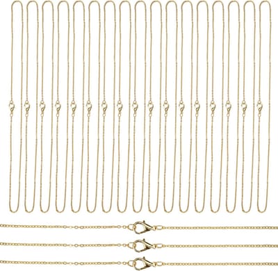 20 stuks kettingen per meter schakelketting goud 45 cm schakelketting per meter, ketting zonder hanger, ketting halsketting, doe-het-zelf sieraden maken, kettingband sieradenketting, sieraden maken