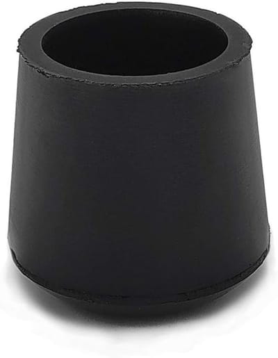 Duurzame en Antislip Tafelbeschermers van Rubber voor Stoelpootbescherming - Rond, Zwart, 25mm, 4 Stuks, Vloerbescherming, Meubelaccessoires