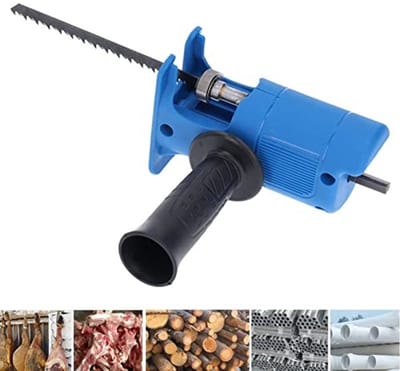 Dailygoods - Draagbare decoupeerzaagadapter - Ergonomische handgreep - Blauw - Geschikt voor hout en metaal - Hoogwaardige kunststof - Ideaal voor klu...