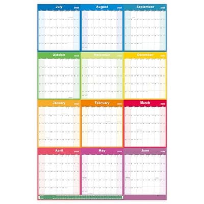 Jaarlijkse Wandkalender 2025-2026 - XL Planner met Dikte Papier voor Notities
