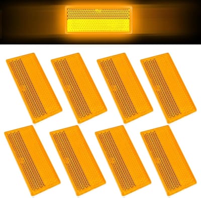 Zelfklevende Reflector in Rectangulaire Vorm, 70 x 30 mm, Verkrijgbaar in Drie Kleuren voor Poorten, Hekken en Voertuigen