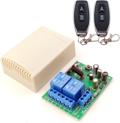 2-Kanaals RF Relaisontvanger – 433 MHz, AC 110–240V, Universeel Geschikt voor Huishoudelijke Automatisering