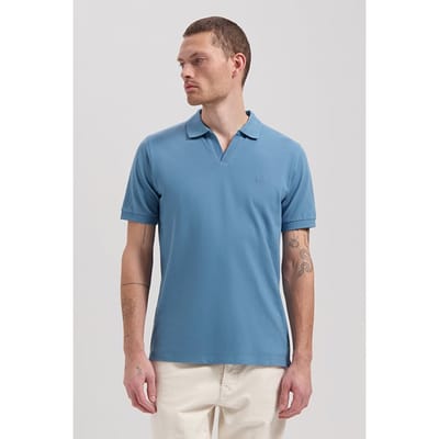 Dstrezzed Ds_bowie V- Neck Polo Aegean Blue Aegean Blue Size: L | Polo Shirts Outlet | Heren | Blauw