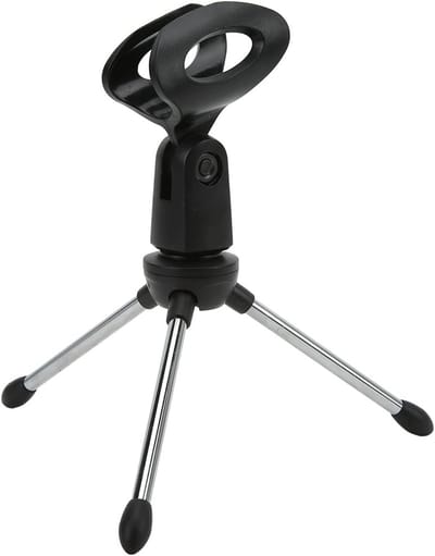 Bureaumicrofoonhouder met Verstelbare Beugel - Afneembare Desktop Microfoonstandaard met 5/8-inch Schroefdraadbevestiging voor Conferenties en Live Uitzendingen