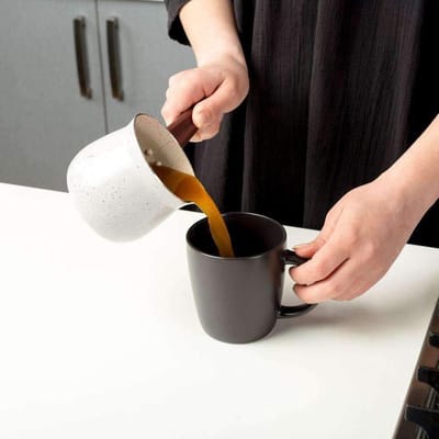 Smeltkroes, 430 ml, Turkse koffiepot met granieten coating voor de bereiding van Turkse koffie
