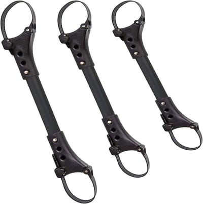 3 Twin Pram Connectors - Double Security Connection - Universele Verbinding Set voor Kinderwagens - Twee Kinderwagenverbindingen (Zwart)