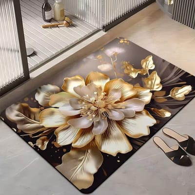 Nieuwe Plant Bloemen Badkamer Absorberende Mat Toilet Huishouden Antislip Mat Toiletdeur Deur Sneldrogende Mat 40×60cm （2.5mm）