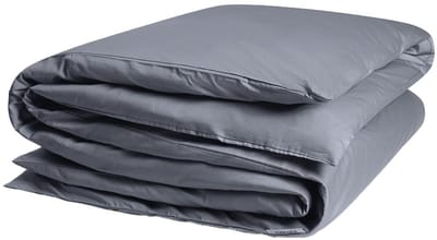 Yumeko dekbedovertrek katoensatijn misty blauw 240x220 (zonder slopen) - Bio, eco & fairtrade