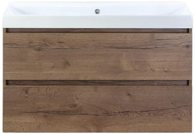 Maxx XL Badmeubelset 100 cm - Tabacco - Wastafel Just Zonder Kraangat