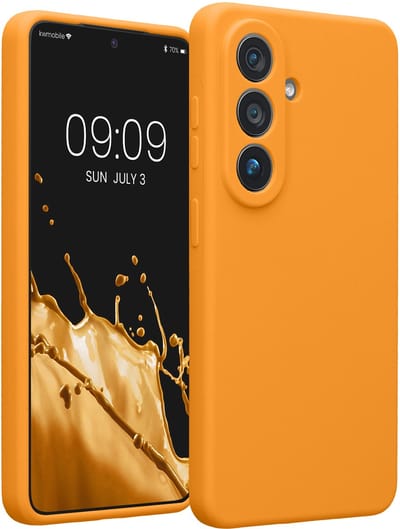 kwmobile telefoonhoesje geschikt voor Samsung Galaxy S26 - TPU backcover met siliconen coating - Smartphone case in fruitig oranje