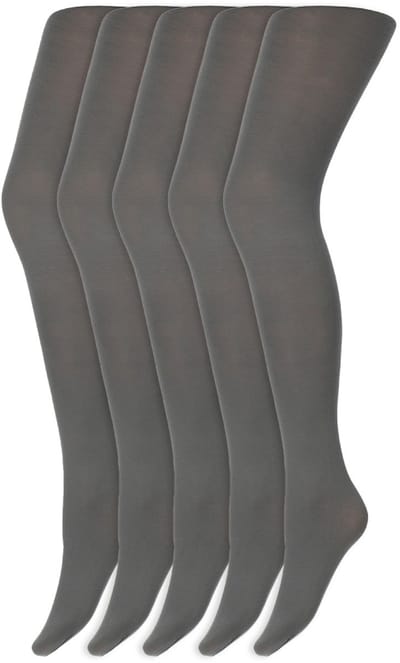 Gekleurde panty’s | Micro | 60 Denier | Merk: Marianne | Maat: S t/m XXL | Kleur: Metaal grijs | 5 Paar