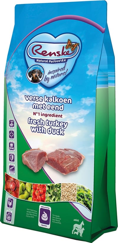 Renske - Super Premium Adult Kalkoen Eend Hondenvoer