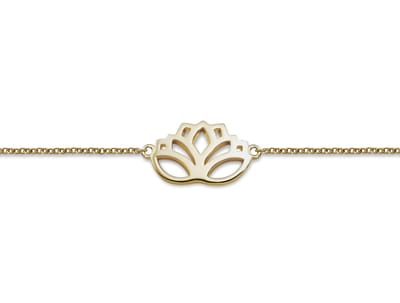 Armband Lotus Goudkleur Zilver Gold-Plated XB012G 16-19cm