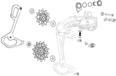 Schakelsysteem - Fietsonderdeel - Fietsen - Aluminium constructie - One Size - Zwart
