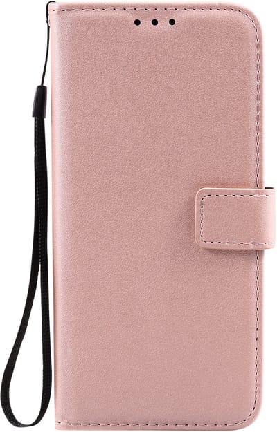 Hoesje geschikt voor iPhone 16e - Bookcase - Pasjeshouder - Portemonnee - Camerabescherming - Kunstleer - Rose Goud