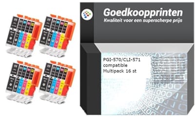 Huismerk Canon PGI-570 XL / CLI-571 XL Inkt Cartridges 4 x 5 Kleuren Multipack (232 ml)