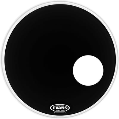 Evans EQ3 zwart 22", BD22RB, bas Drum Reso - Bass drumvel