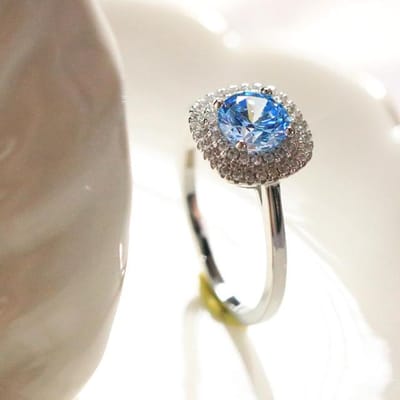 Diwenfu Echt 925 Sterling Zilver Blauwe Topaas Ring Fijne Bohemen Sieraden Bizuteria Edelsteen Zilver 925 Sieraden Ringen Doos Anel 9.5