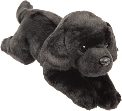 Suki Gifts Zwarte Labrador knuffel - Pluche hond van 30 cm - Huisdieren thema