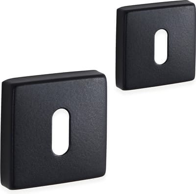 Eliot® baardsleutel rozet set - mat zwart - kamerslot rozet - incl. bevestigingsmateriaal