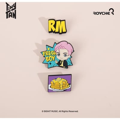 BTS (BangTan-jongens) TinyTAN Butter Rubber Pin Badge, officieel, origineel, authentiek, K-POP, idool