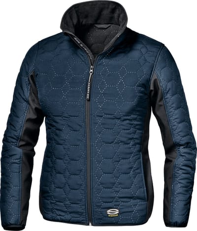 SIR SAFETY THERMO LADIES Softshell Werkjas DAMES Veiligheidsjas Marine Zwart - Winddicht - Gevoerd - Elastische Boorden