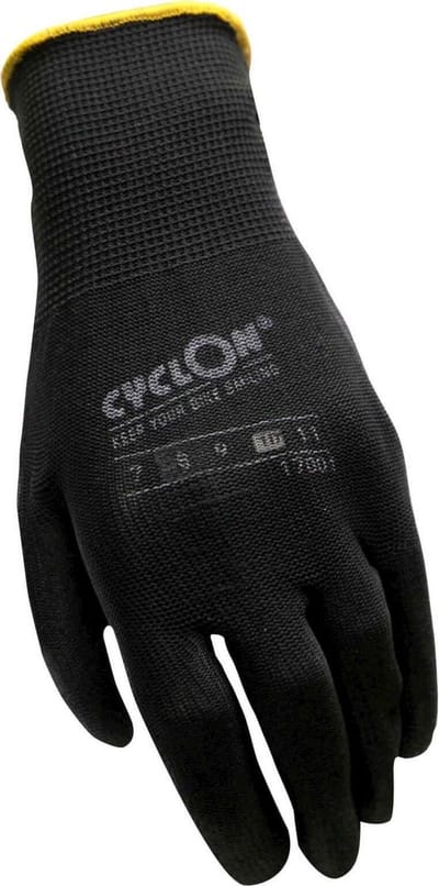 Cyclon Werkhandschoenen Nylon/pu Unisex Zwart/geel Maat 10