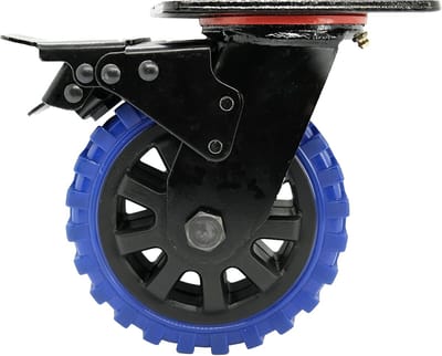 Zwenkwielen Set - Industriële Wielen - Zware Lasten Verplaatsen - Robuuste Constructie - 6 Inch - Levendig Blauw