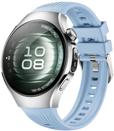 By Qubix - Siliconen bandje 'True Fit' - Blauw - geschikt voor Huawei Watch 5 - 46mm