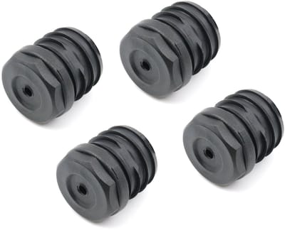 Dailygoody - Afstelstoppen - Schroefdraadstop voor ronde buizen - Zwart - 4 stuks - Ideaal voor wanddikte 1-1,5 mm - Geschikt voor 30 mm buizen